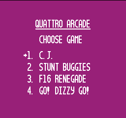 Quattro Arcade Title Screen